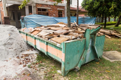 Skip placement on a West Ham street