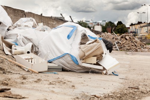 Recycling facilities handling demolished materials in West Ham